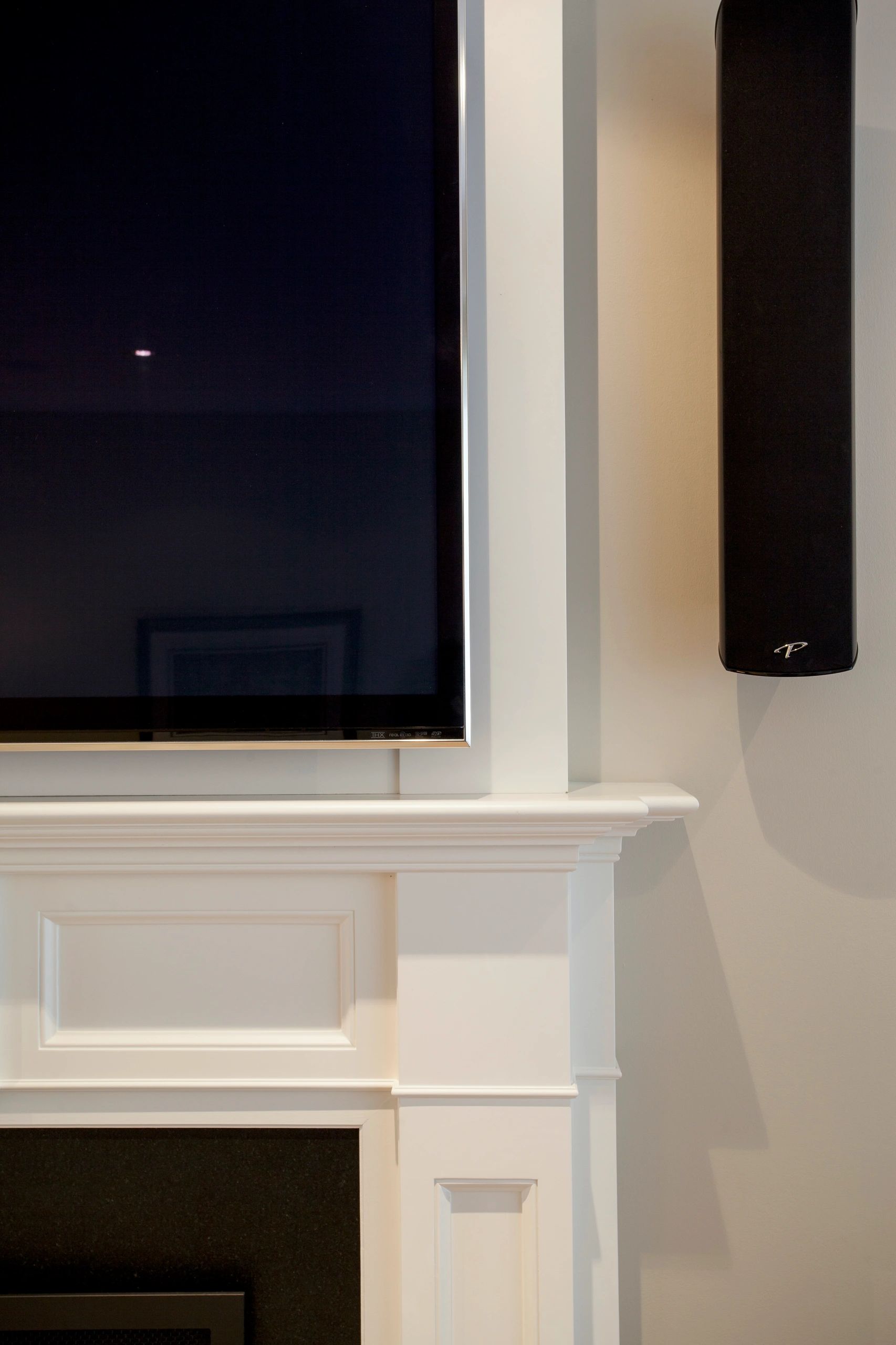 TV wall with trim — Photo 9-11-2013 9:38